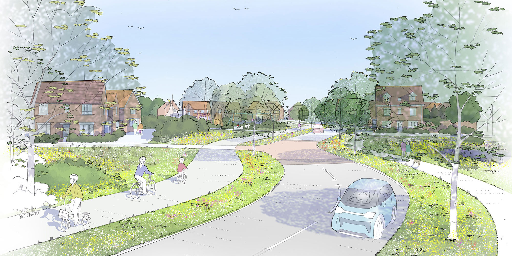 Illustrative view of site entrance